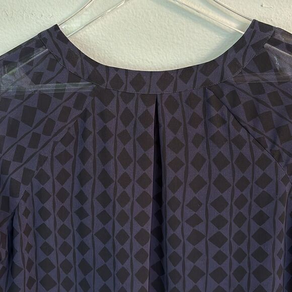 Cabi Harlequin Stripe Shift Tunic Dress Navy Black Size XS - Picture 10 of 10